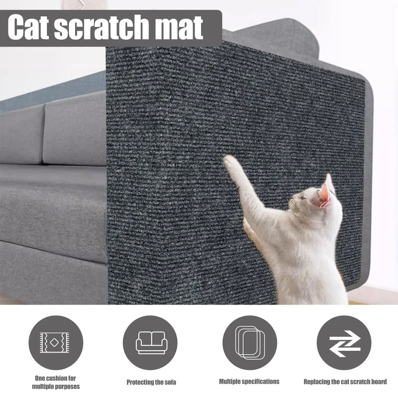 Cat Scratch Mat - Self-Adhesive, Trimmable Furniture Protector