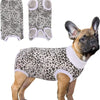 Striped Cotton Dog Recovery Suit for Post-Surgery Protection