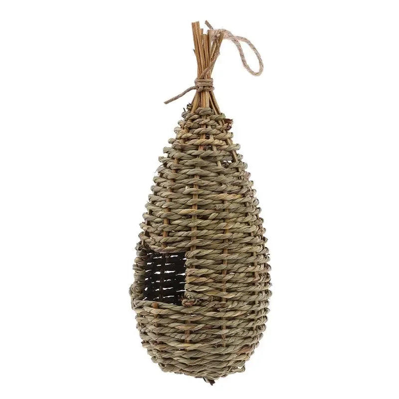 Handwoven Natural Grass Hanging Bird Nest for Small Birds