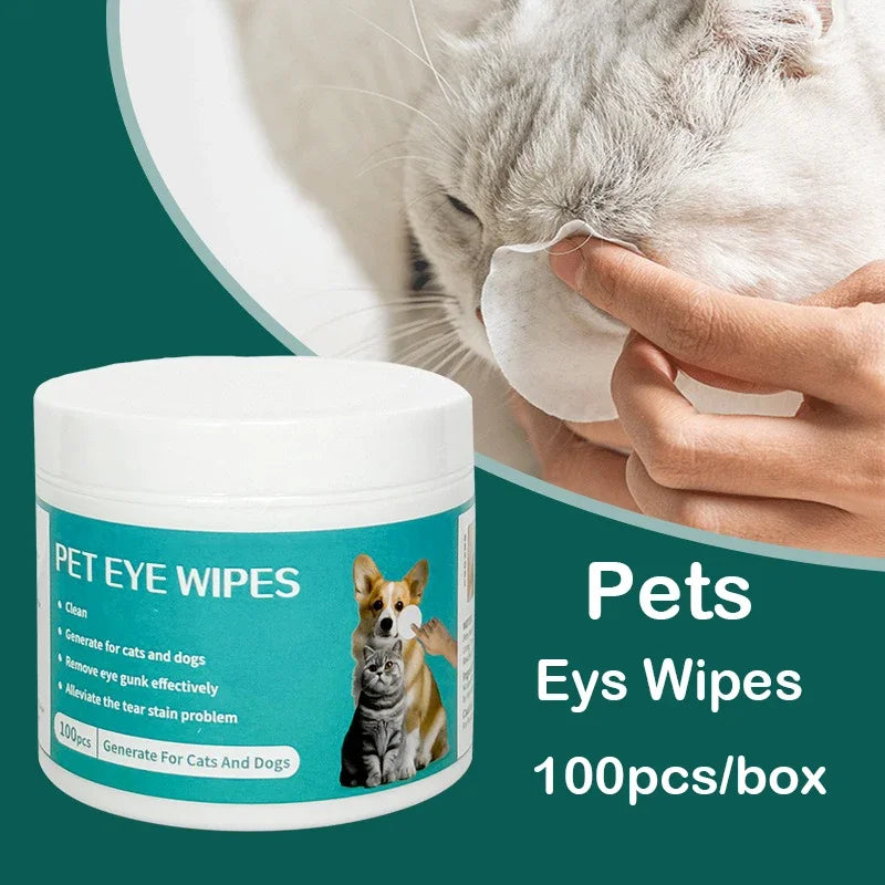 Pet Eye Wipes for Cats and Dogs – Tear Stain Remover Wipes