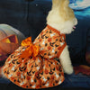 Halloween Dog Dress with Pumpkin & Bat Print