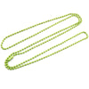 A set of ball necklaces with gold and silver plating arranged in multiple strands.