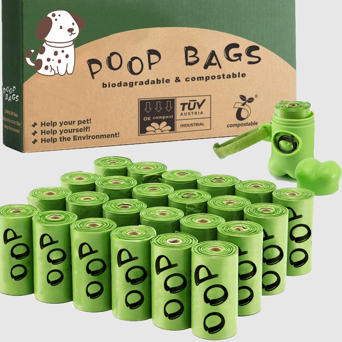 Certified Compostable Dog Poop Bags – Leakproof, Plant-Based & Extra Thick