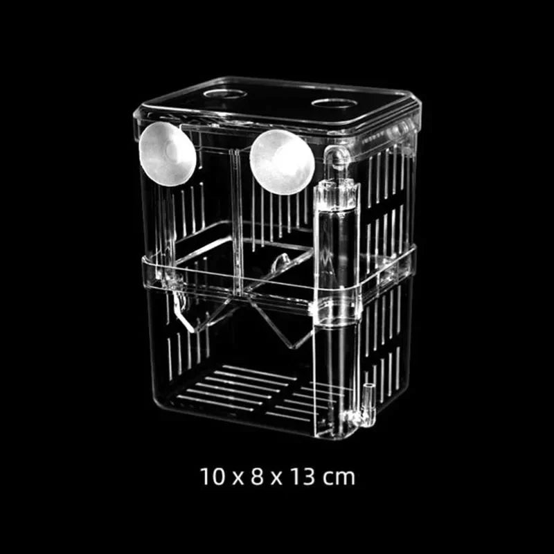 Acrylic Fish Breeding Isolation Box with Double Compartments