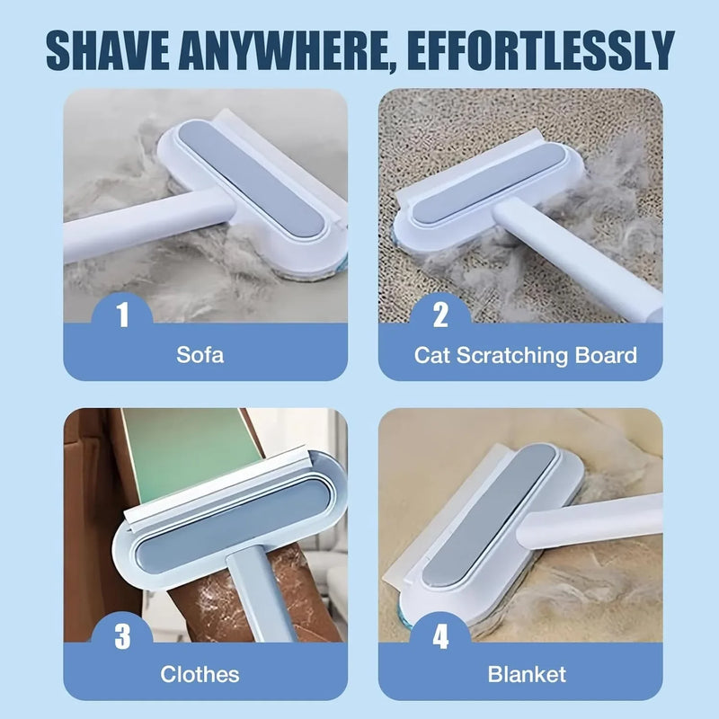 Long-Handle Pet Hair Remover Brush