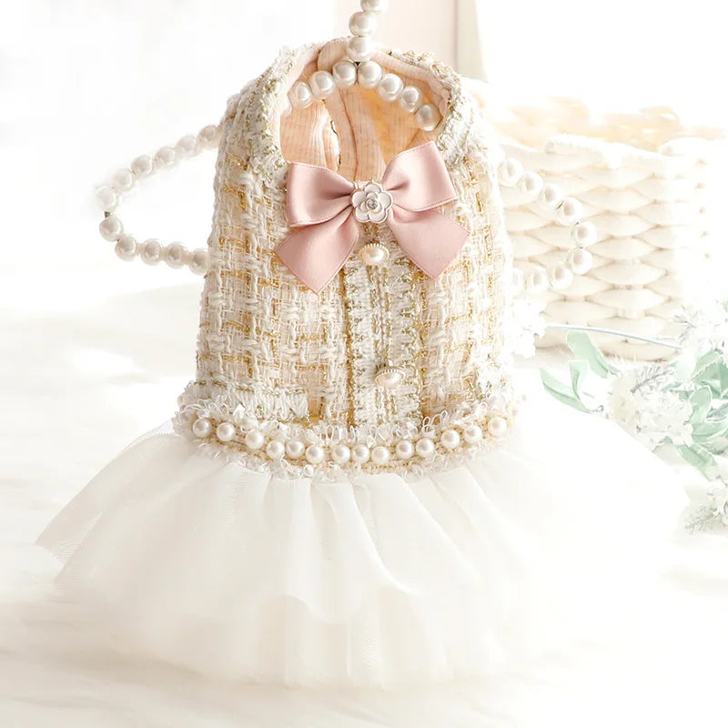 Vestido de Encaje para Perro con Falda Tutú