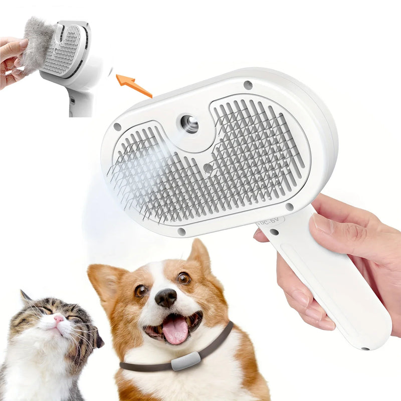 Upgraded Pet Steam Grooming Comb for Dogs and Cats