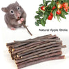 Palos de Morder de Ramas de Manzana Natural para Mascotas Pequeñas