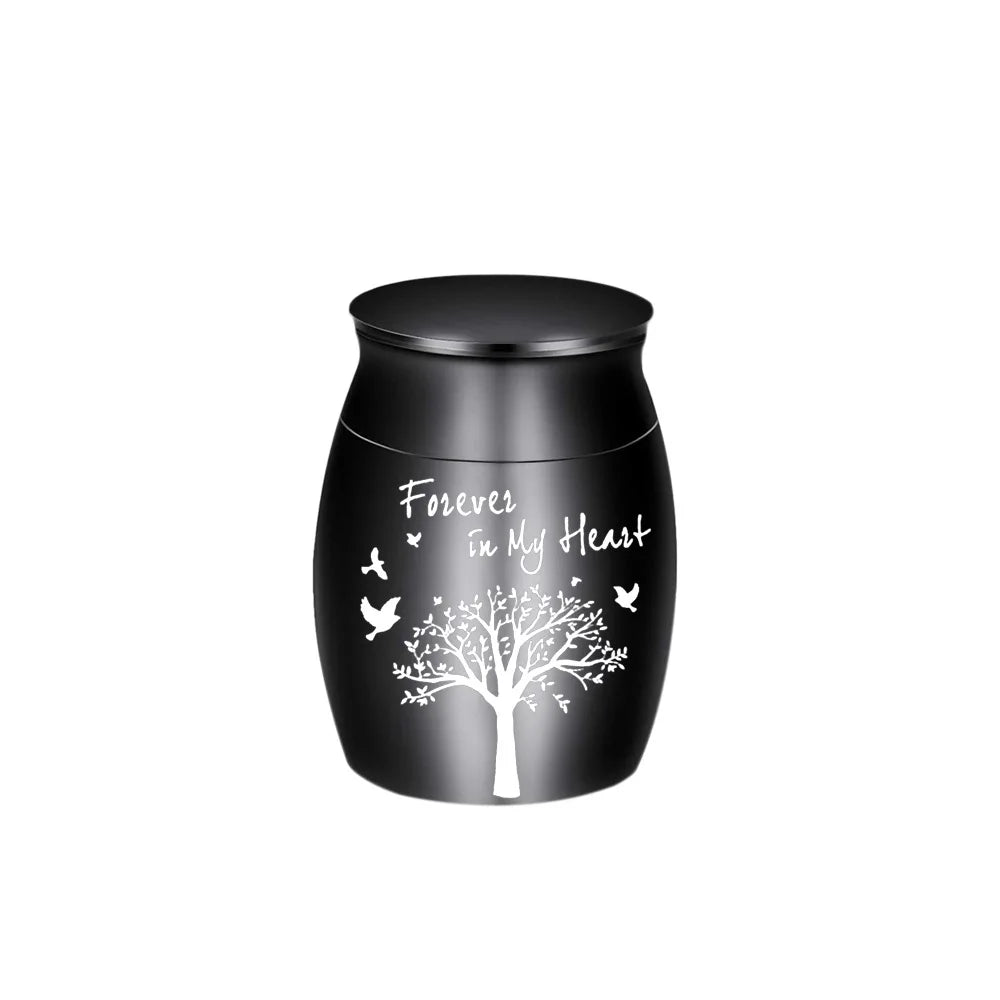 Aluminum Memorial Urn with Tree of Life Design for Ashes of Humans or Pets