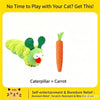 A green caterpillar toy shaped like a carrot is shown for self-entertainment and boredom relief.