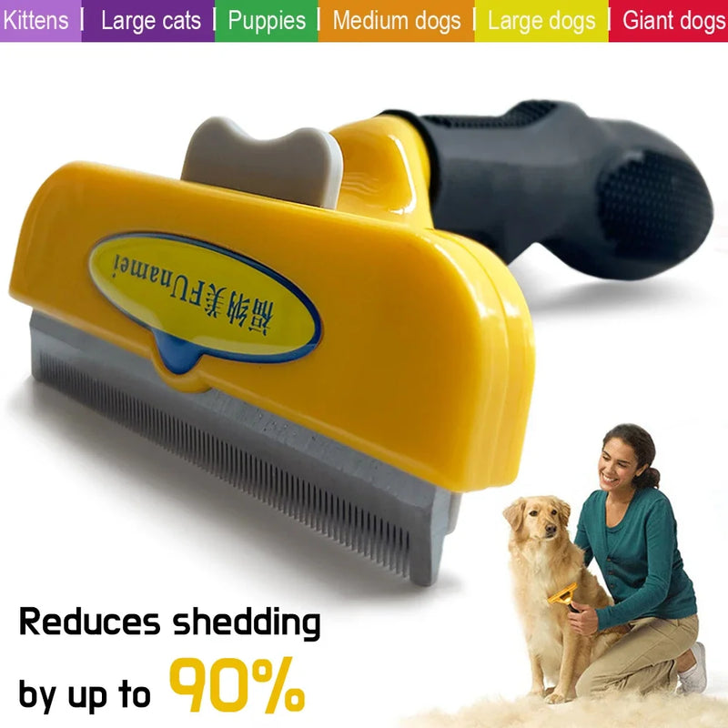 Cepillo Deslanador Ergonómico para Mascotas
