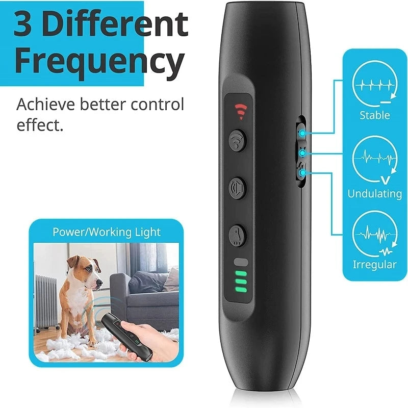 Ultrasonic Dog Repeller with LED Flashlight Bark Deterrent
