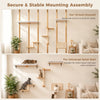 Modular Wall-Mounted Cat Climbing Shelves with Scratching Posts