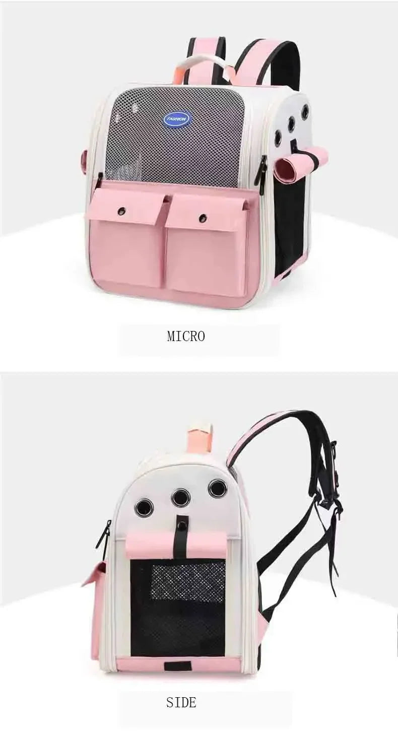 Ventilated Foldable Cat Carrier Backpack for Travel