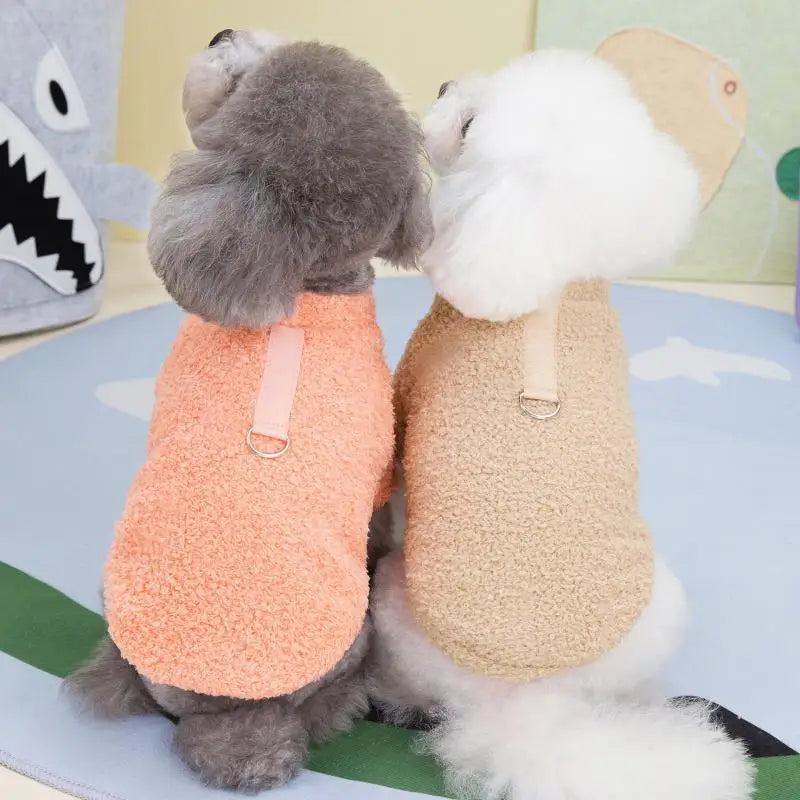 Plush Winter Dog Sweater for Small and Medium Breeds