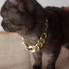 Adjustable Gold Chain Pet Necklace for Cats and Dogs