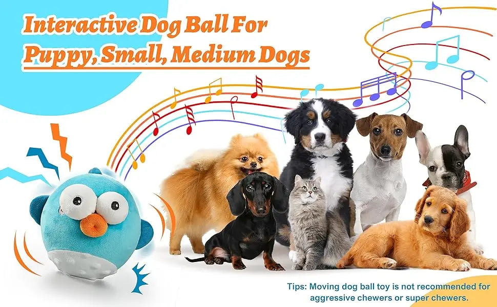 Interactive Crab Plush Toy with Motion-Activated Ball for Dogs