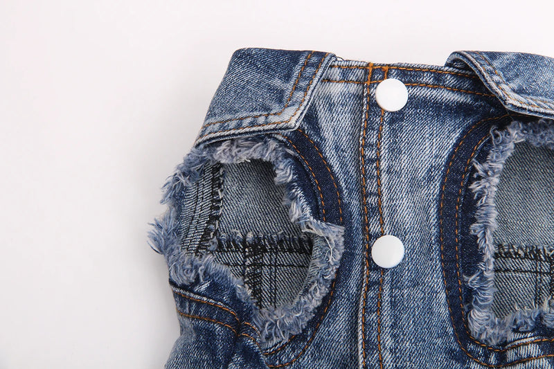 Denim Jeans Coat for Dogs and Cats - Spring Autumn