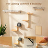 Modular Wall-Mounted Cat Climbing Shelves with Scratching Posts