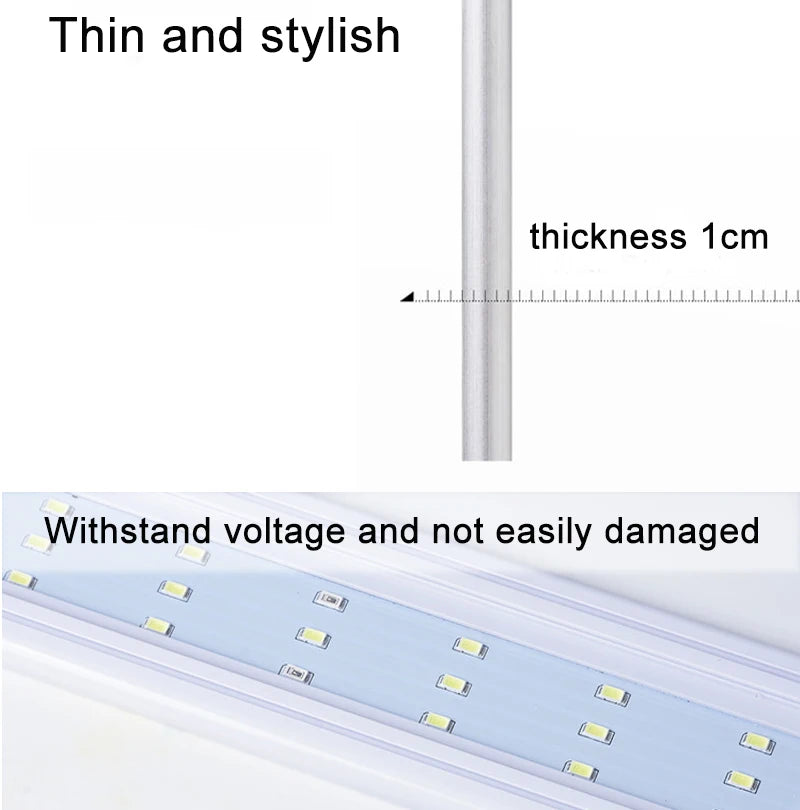 Lampe LED à clipser pour aquarium, profil fin