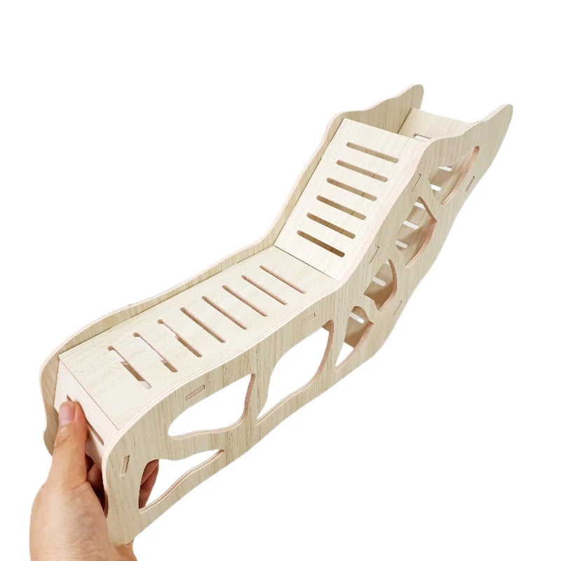 Hamster Wooden Hideout Cave with Peekaboo Design