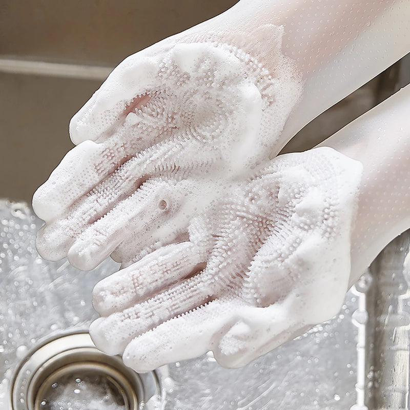 Gants de toilettage en silicone pour animaux