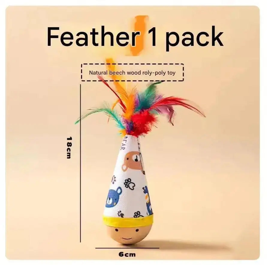 Interactive Feather Teaser Toy for Cats