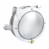 A white 4-way lockable pet door flap for cats and dogs with a circular opening.
