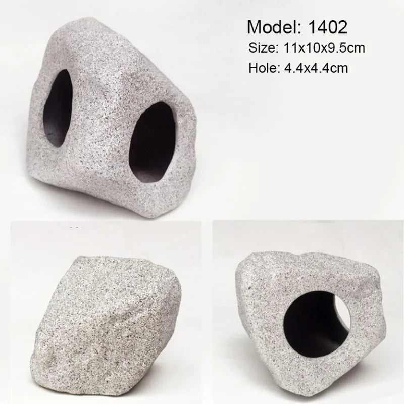 Ceramic Aquarium Cave Decor for Cichlids & Shrimp