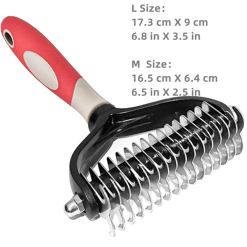 Two-Sided Stainless Steel Pet Grooming Brush