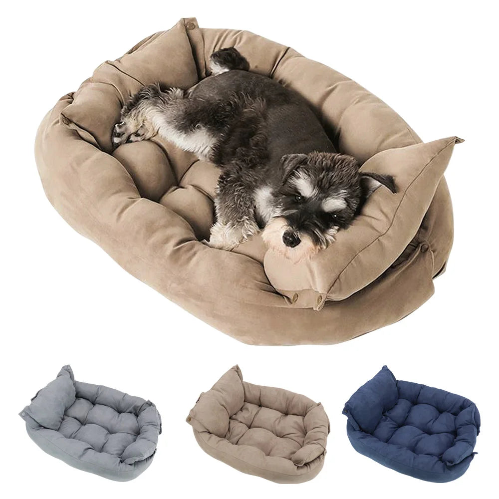 Cozy Cotton Pet Sofa Bed for Dogs and Cats