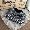 Knitted Cotton Dog Sweater with Letter Pattern
