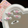 Heart-Shaped Mini Wing Pet Hair Clips - Set of 4