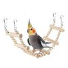 Ensemble de Jouets en Bois pour Oiseaux avec Balances et Clochettes