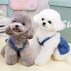 Denim Dog Harness Dress with D-Ring for Small and Medium Breeds