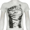 Top Crop con Estampado Animal