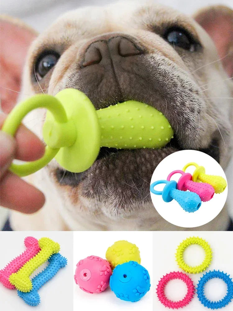 Durable Chew Toy for Small Dogs with Teeth-Cleaning Spikes