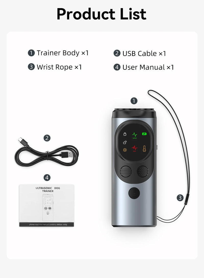 ROJECO Three-Head Ultrasonic Dog Training Device