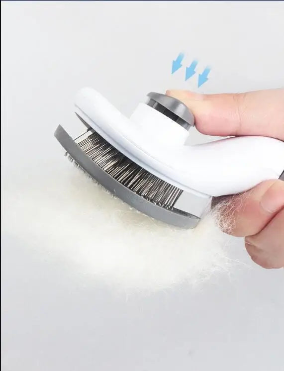 Peigne de toilettage en acier inoxydable pour animaux