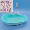 Miniature Bathroom Playset with Bathtub for Fashion Dolls