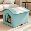 Foldable Waterproof Insulated Cat House with Thermal Lining