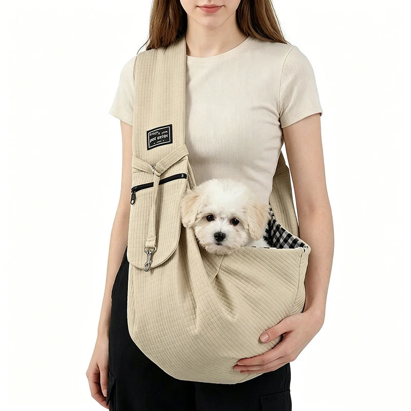 Breathable Crossbody Pet Carrier Bag for Small Dogs & Cats
