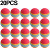 20 pieces of rainbow colored EVA rattle balls for cats and small dogs