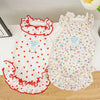 Floral Princess Pet Dress with Heart Print