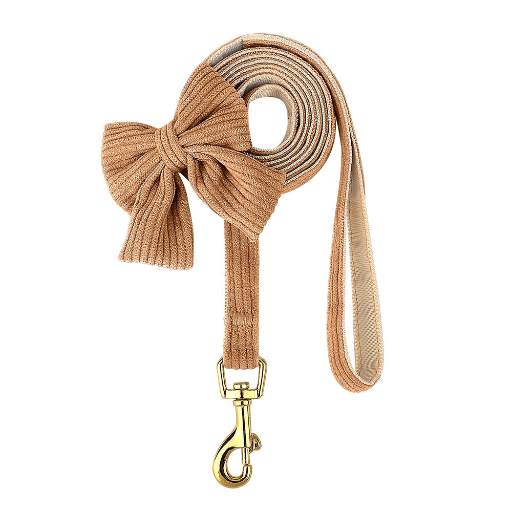 Bowknot Dog Harness, Collar & Leash Set