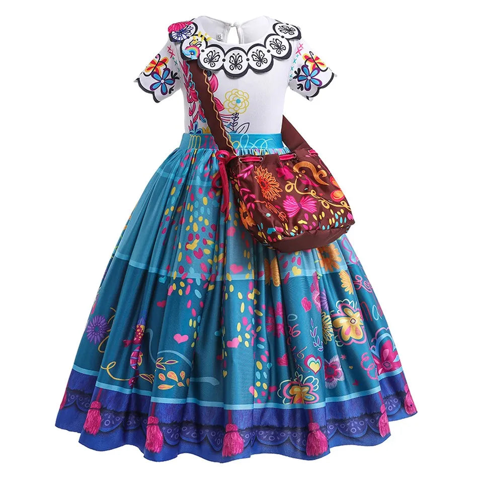 Floral Print Princess Dress for Girls, Inspired by Mirabel
