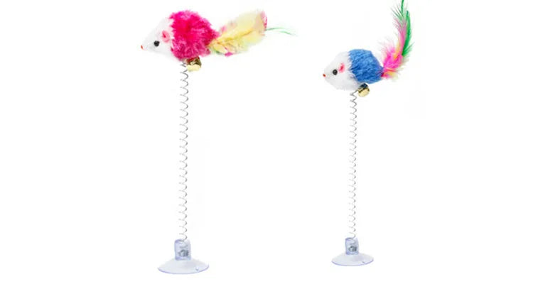 Juguete Interactivo para Gatos con Varita de Plumas y Cascabel