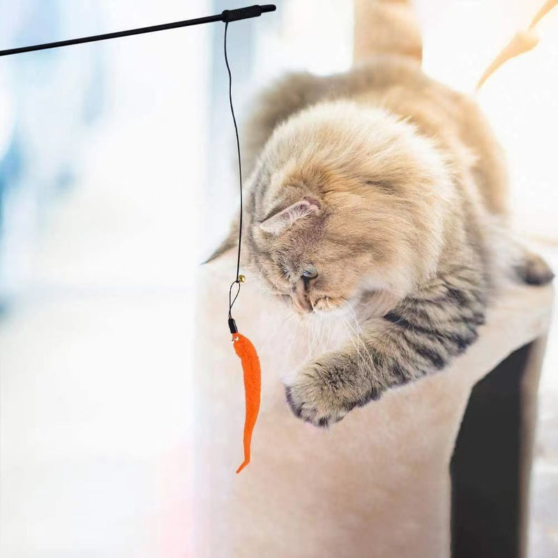 Interactive Cat Feather Toy with Bell