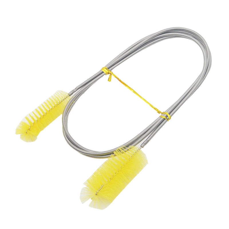 Stainless Steel Aquarium Cleaning Brush Double Head Lily Pipe