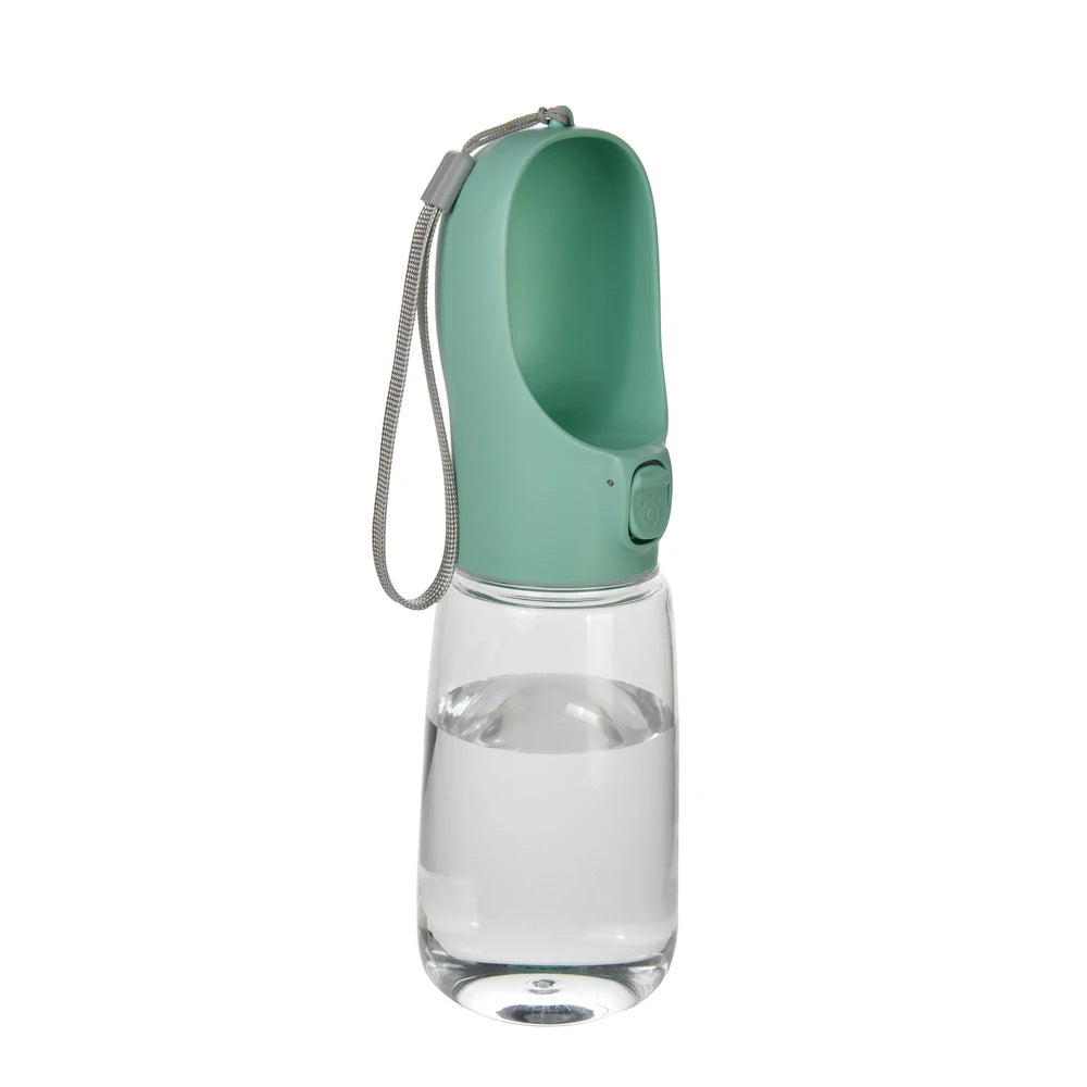 Portable Leakproof Dog Water Bottle with Built-In Drinking Bowl
